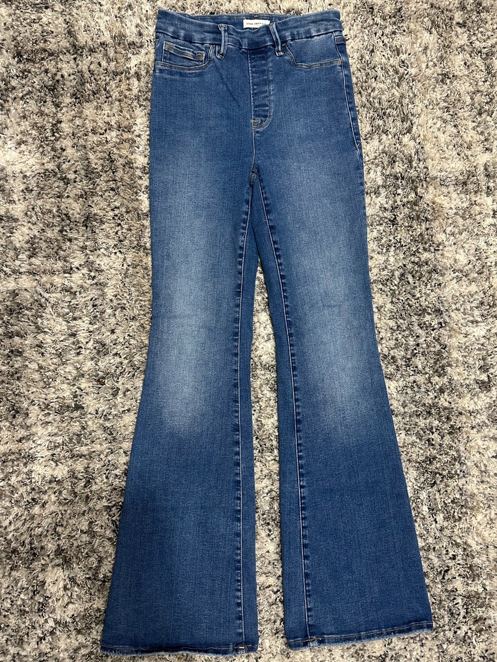 Good American Blue Flare Jeans